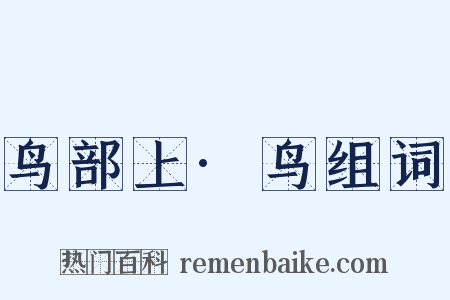 鸟部上·鸟组词是什么意思的图片